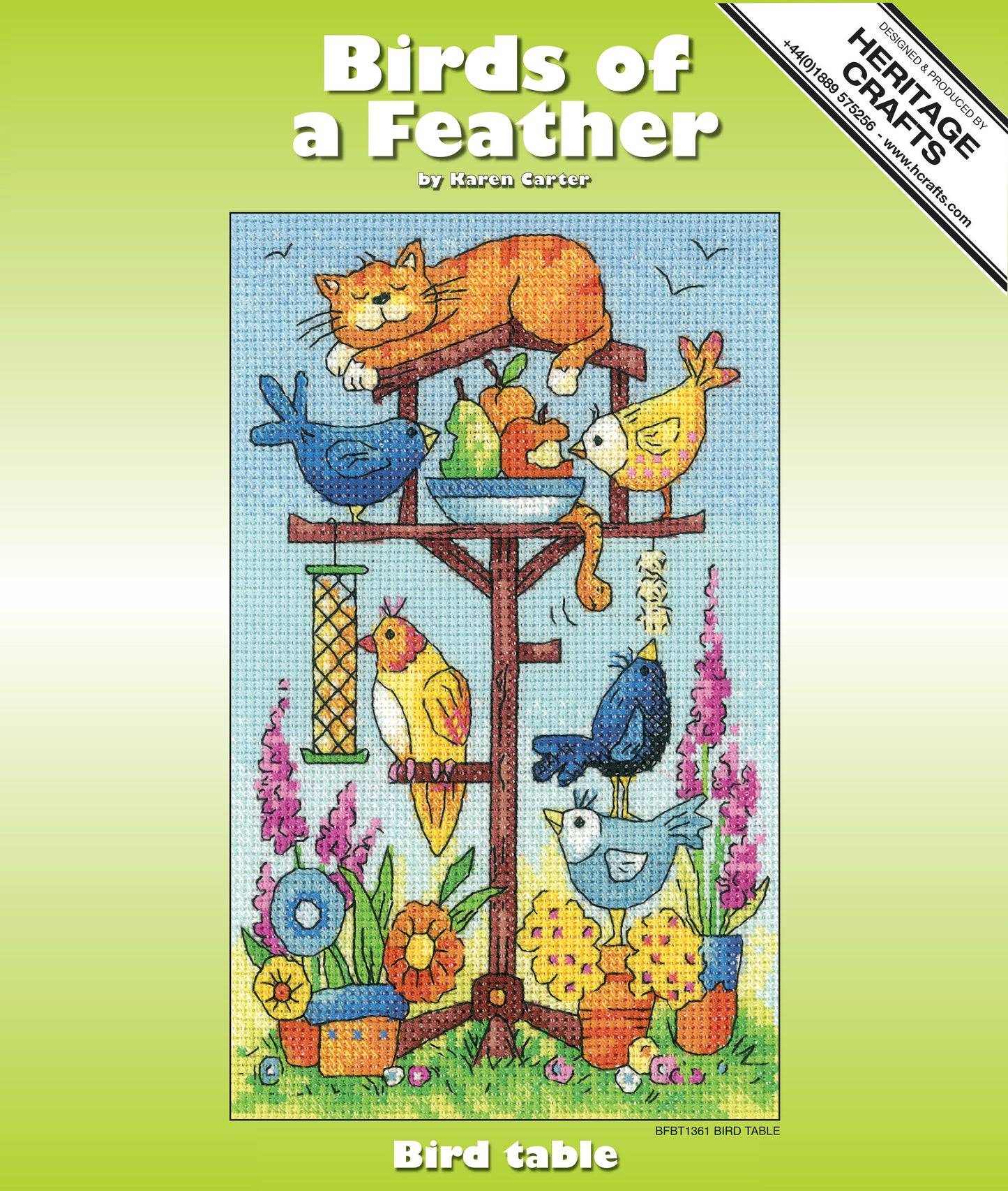 Bird Table cross stitch kit - BFBT1361