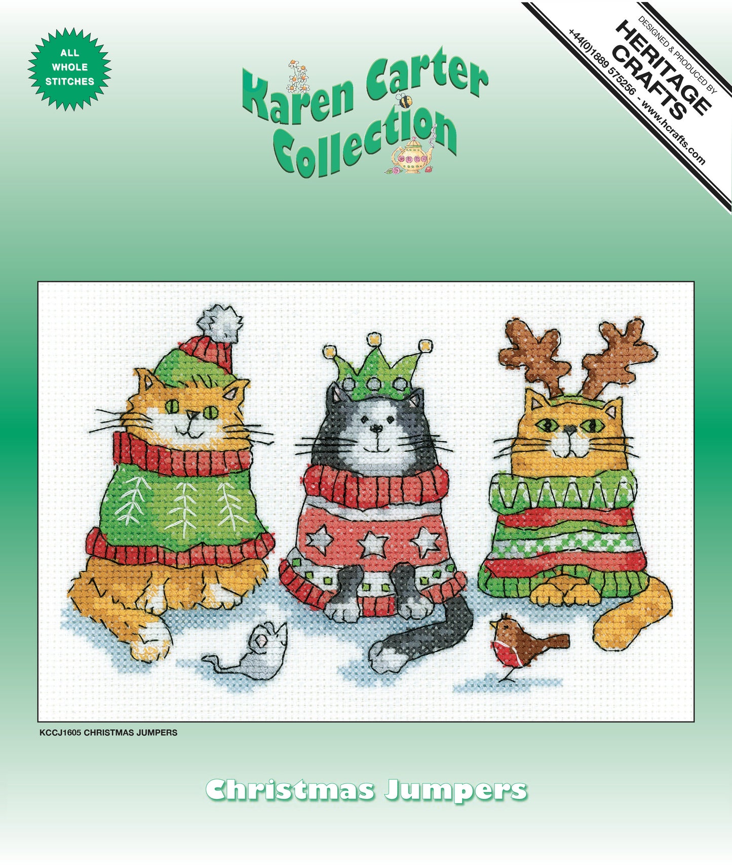 Christmas Jumpers cross stitch kit - KCCJ1605