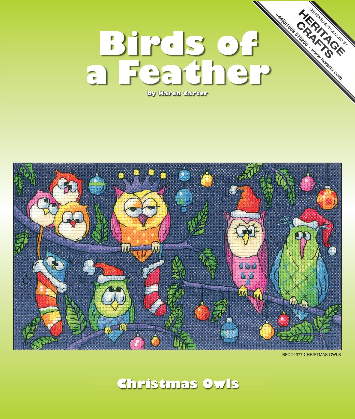 Christmas Owls cross stitch chart pack - BFCO1377C