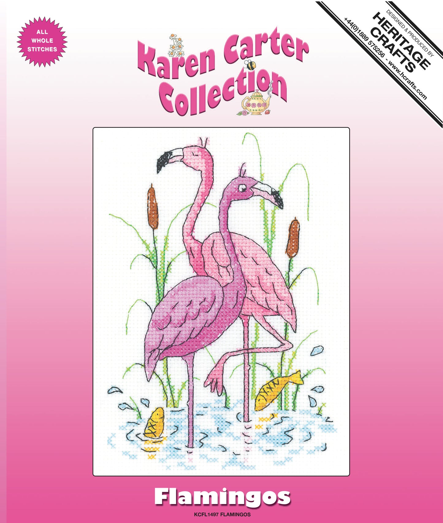 Flamingos cross stitch kit - KCFL1497