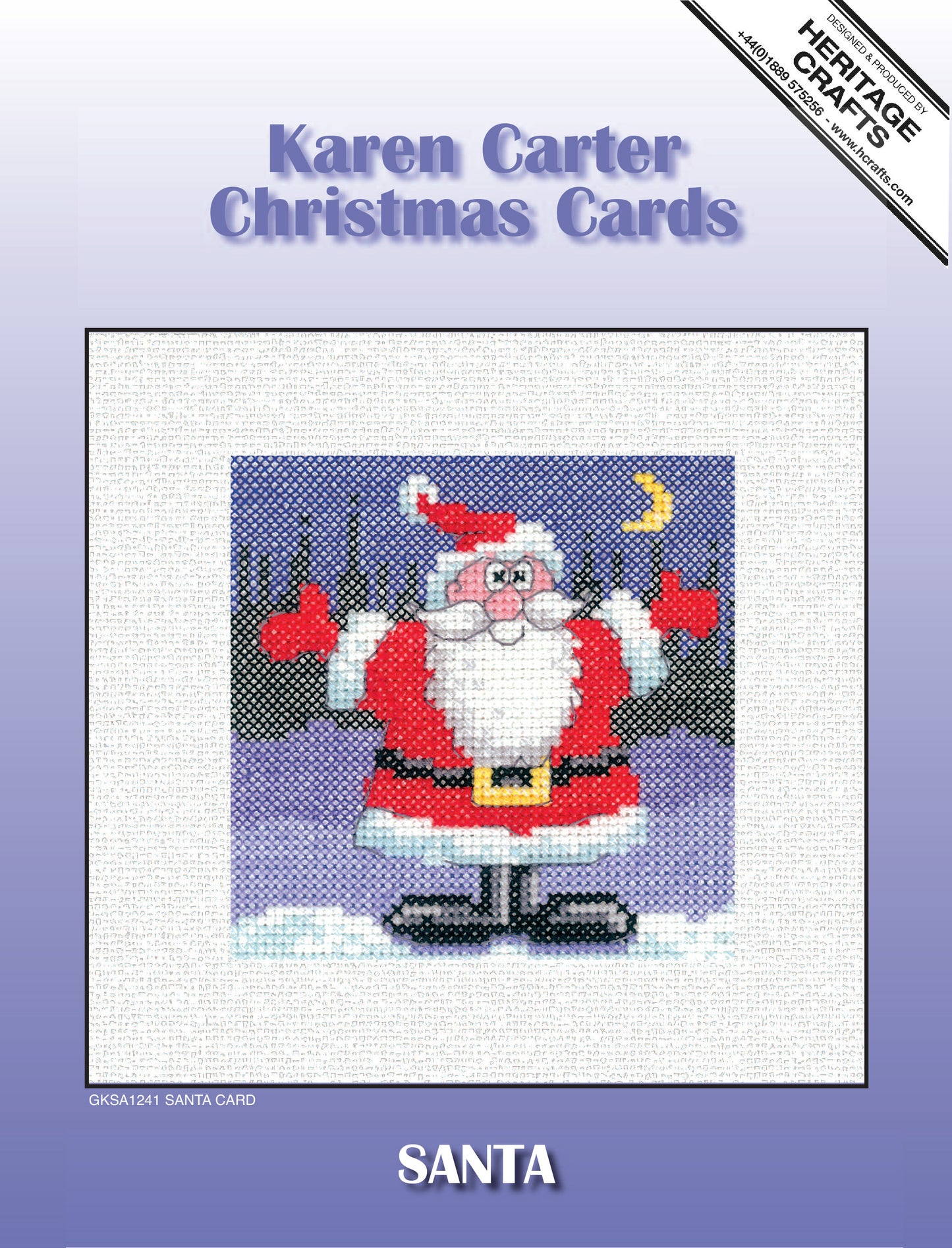 Karen Carter Santa Christmas Card cross stitch kit - GKSA1241