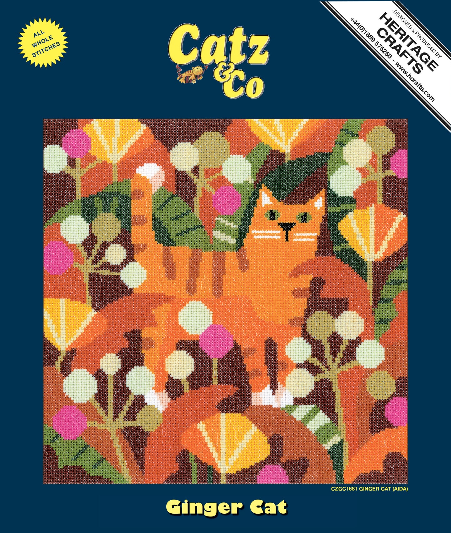 Ginger Cat cross stitch kit - CZGC1681