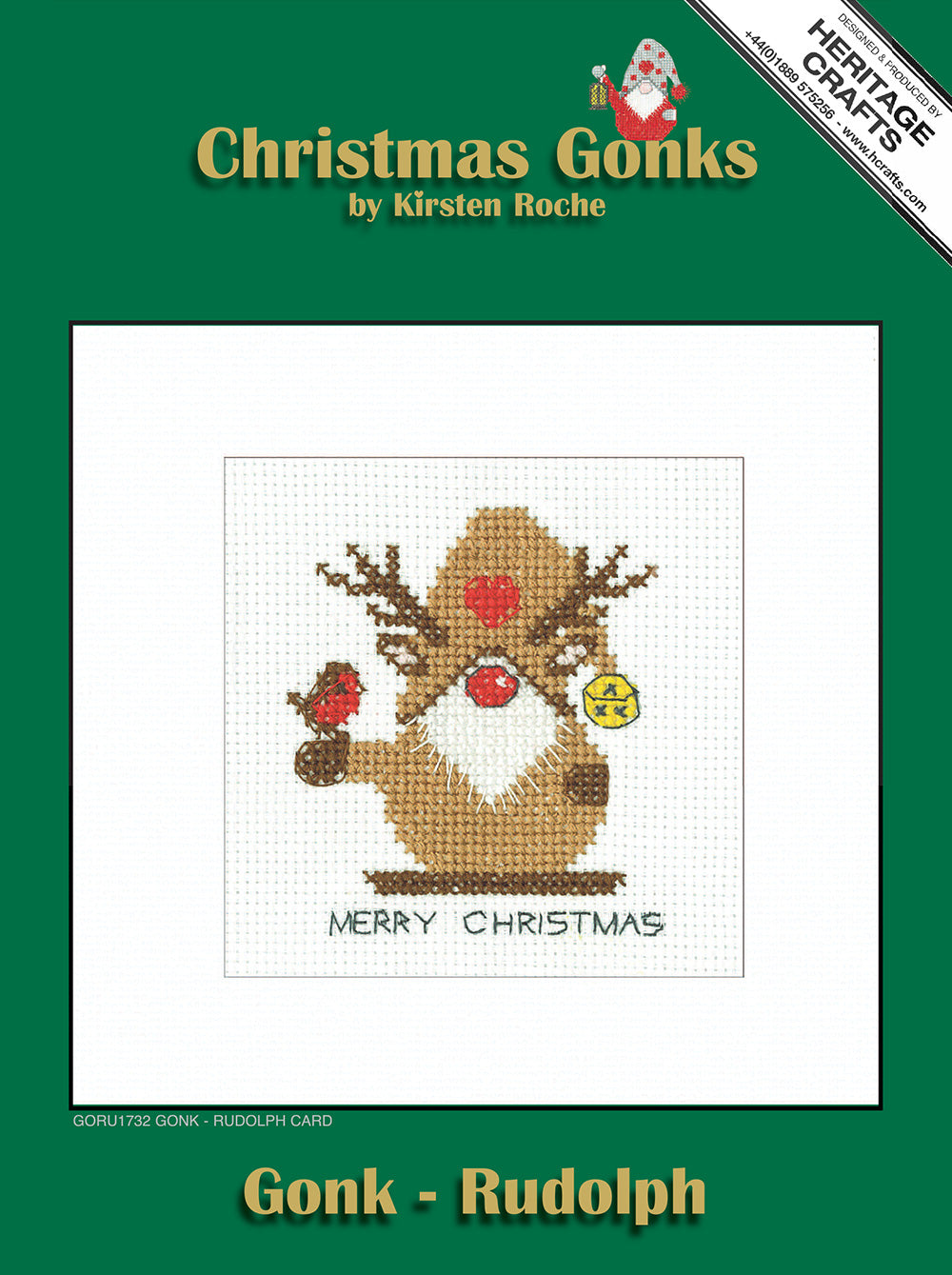 Gonk Rudolph Christmas Card cross stitch kit - GORU1732