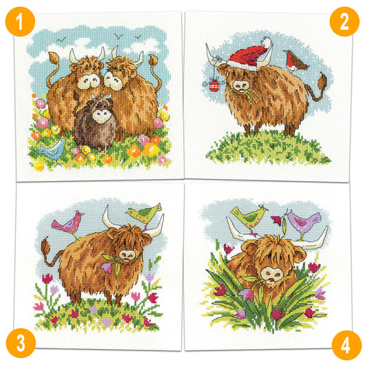 Highland Cows - Four Kits by Karen Carter