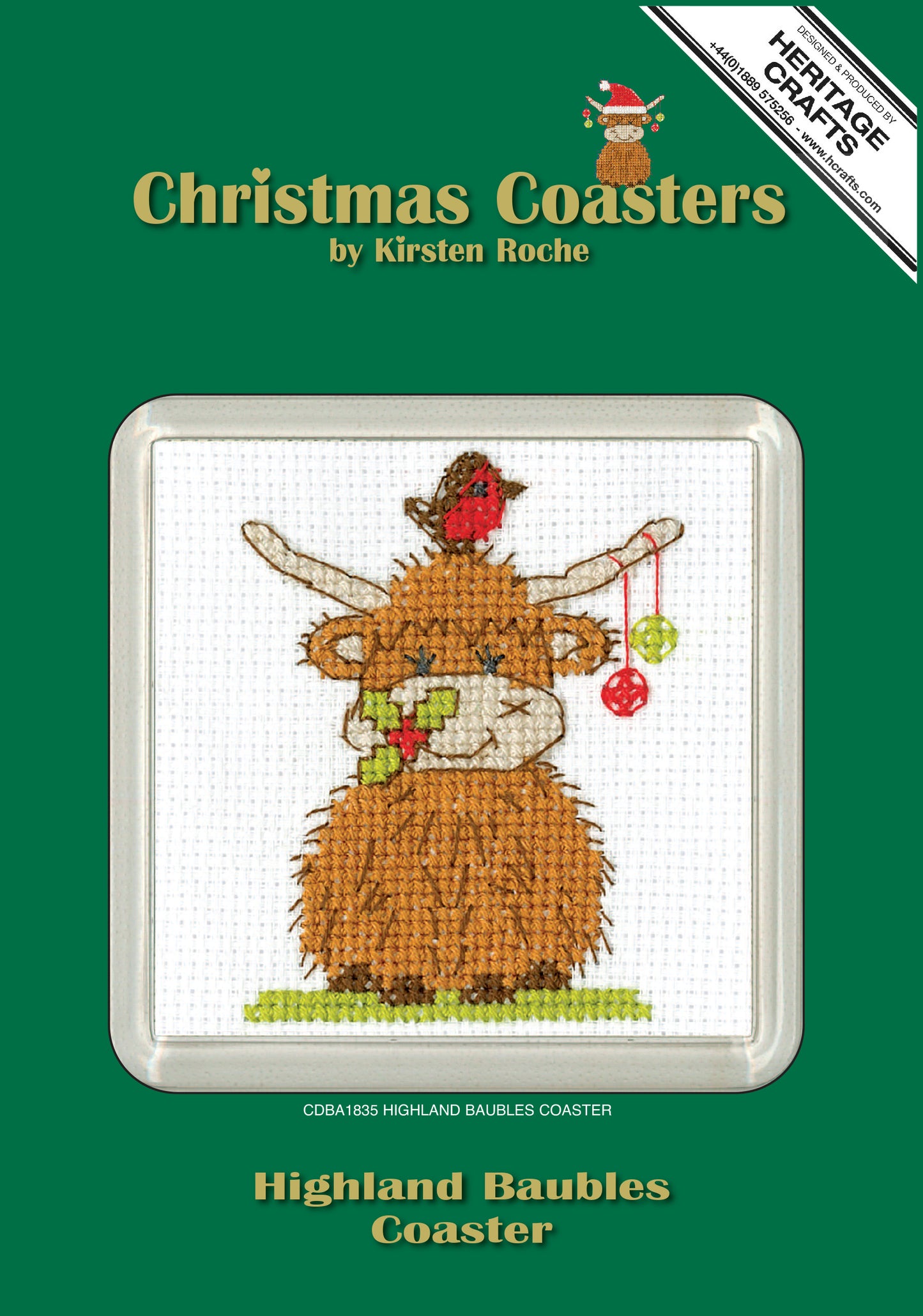 Highland Baubles cross stitch coaster kit - CDBA1835