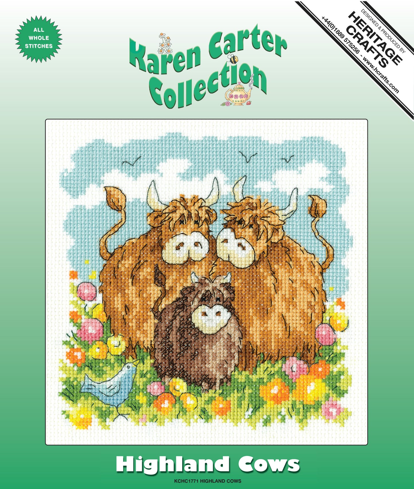 Highland Cows cross stitch kit - KCHC1771