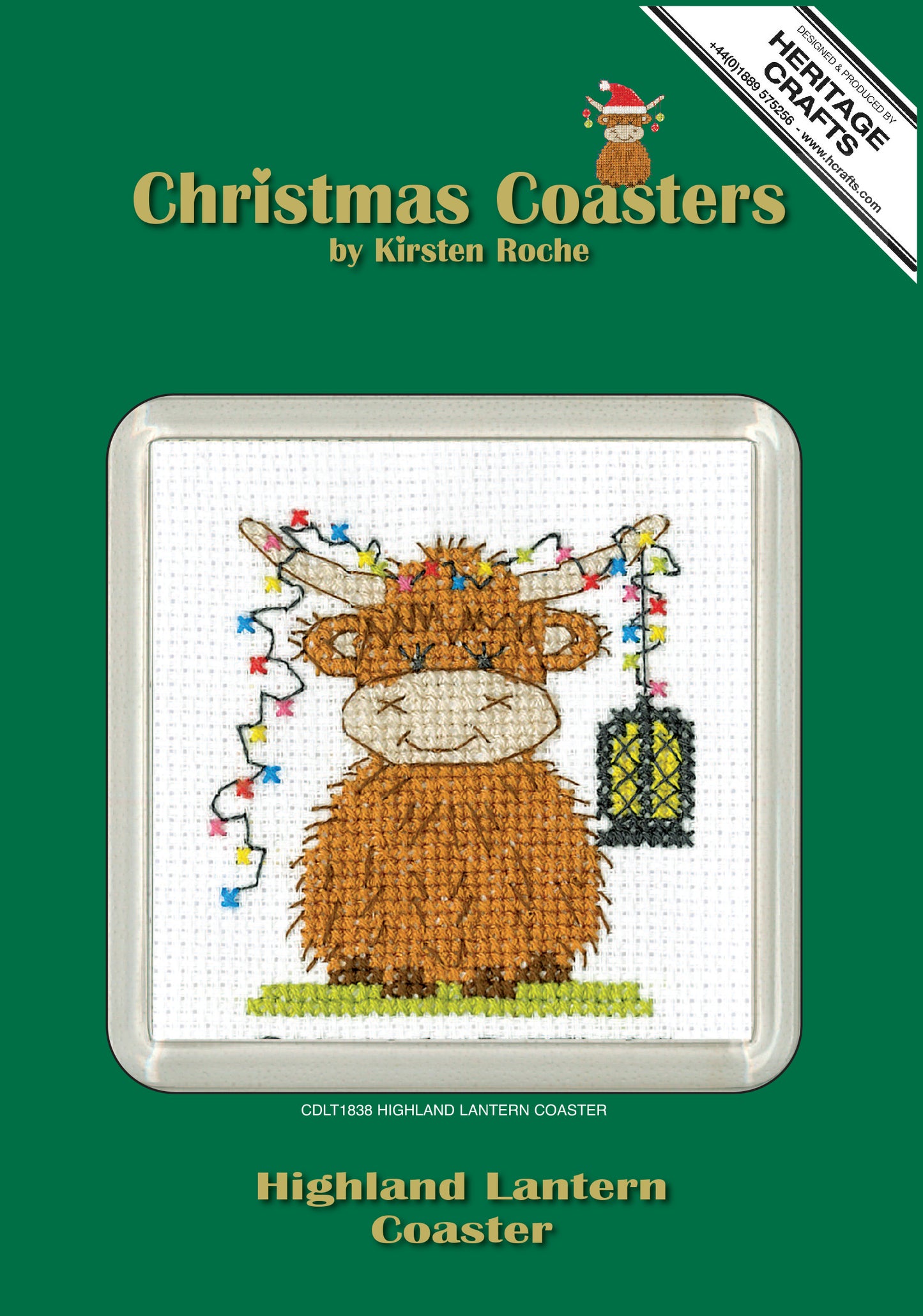 Highland Lantern cross stitch coaster kit - CDLT1838