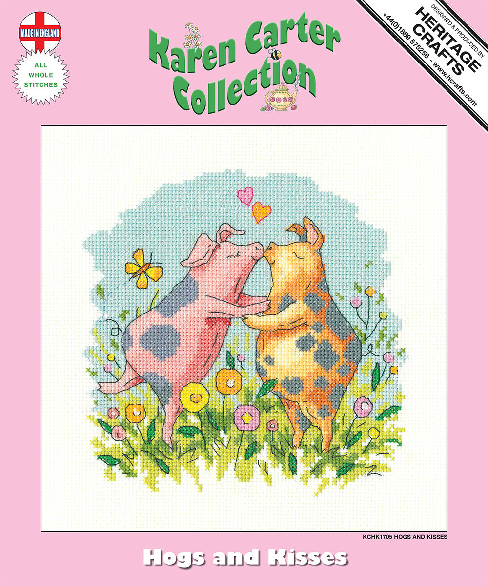 Hogs and Kisses Cross Stitch Kit - KCHK1705