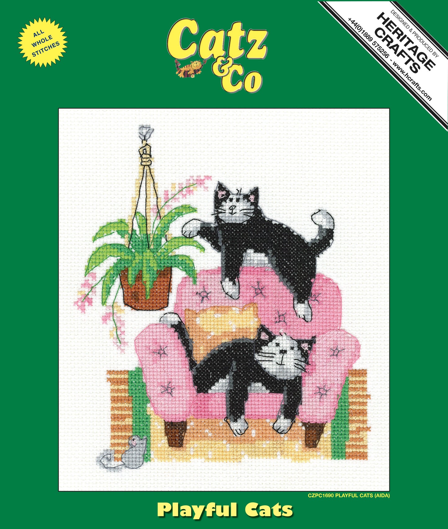 Playful Cats cross stitch kit - CZPC1690