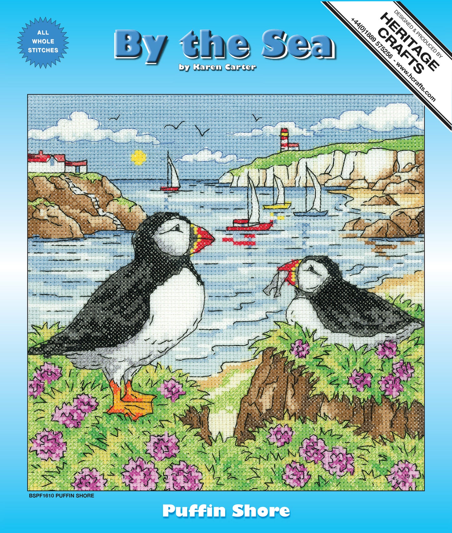 Puffin Shore cross stitch kit - BSPF1610