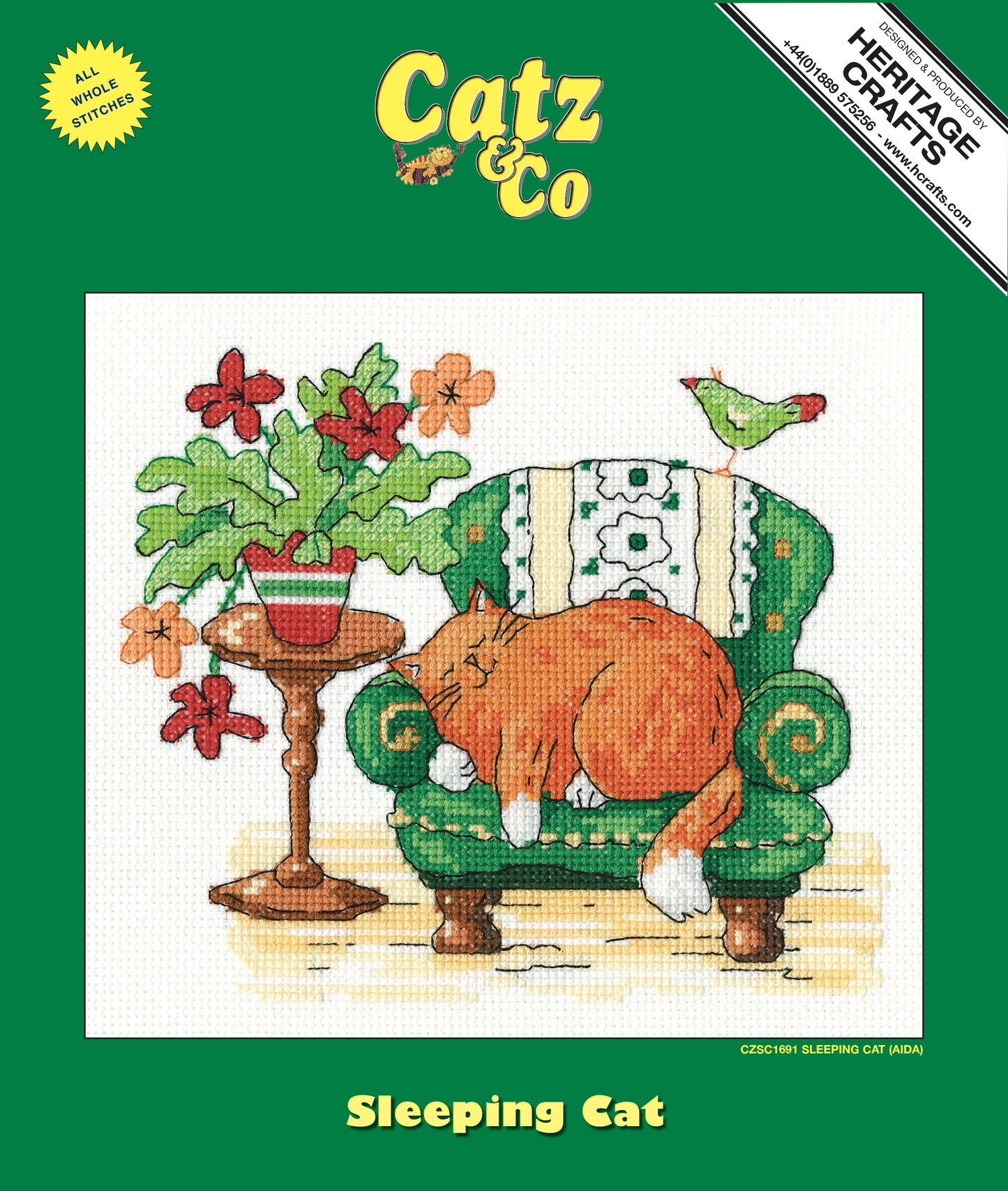 Sleeping Cat cross stitch kit - CZSC1691