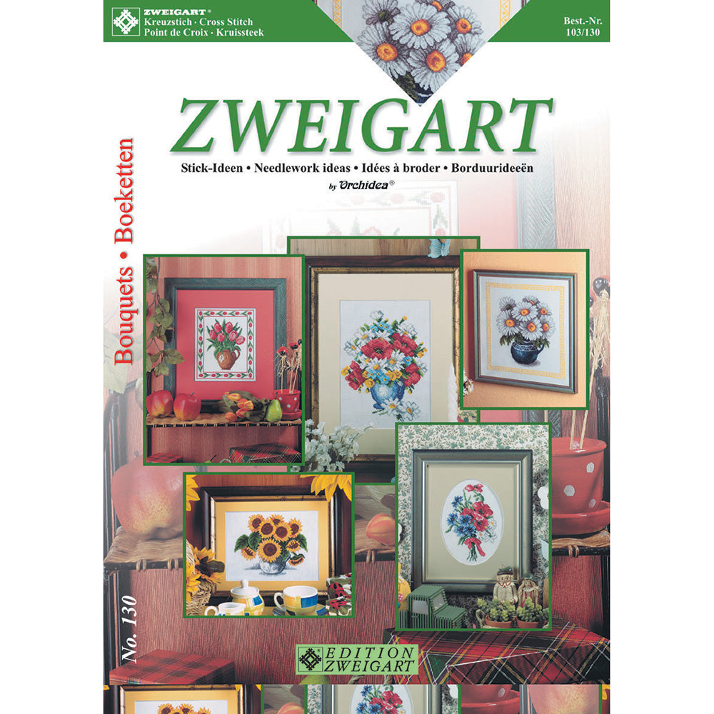 Zweigart Cross Stitch Ideas Booklet - #130 - "Bouquets"