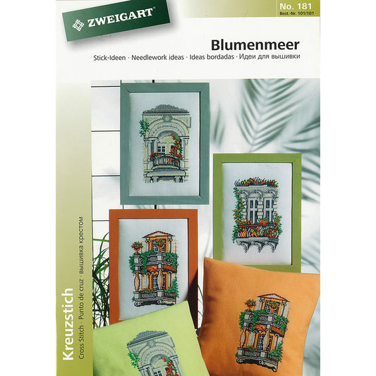 Zweigart Cross Stitch Ideas Booklet - #181 - "Sea of Flowers"