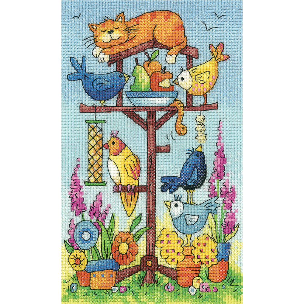 Bird Table cross stitch kit - BFBT1361