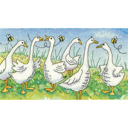 Gossiping Geese cross stitch chart pack - BFGG1299C