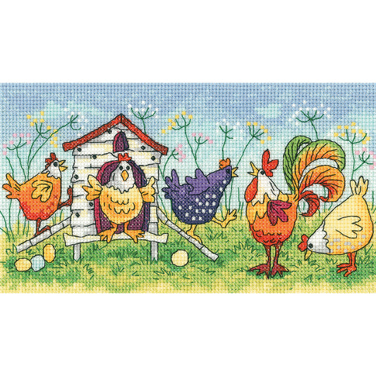 Happy Hens cross stitch kit - BFHH1297