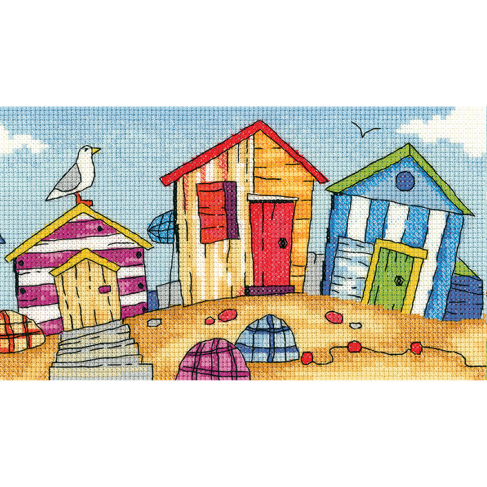 Beach Huts cross stitch kit - BSBH1273