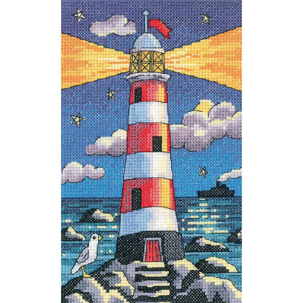 Lighthouse by Night cross stitch kit - BSLN1389