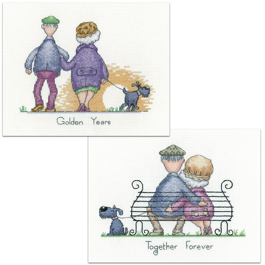 Golden Years & Together Forever - Two cross stitch kits by Peter Underhill