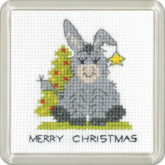 Donkey - Christmas Tree Coaster cross stitch kit - CACT1922
