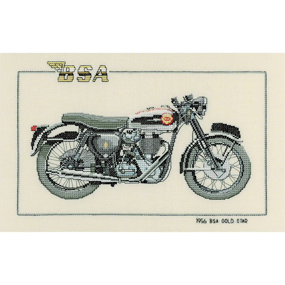 1956 BSA Gold Star cross stitch chart pack - CBS232C