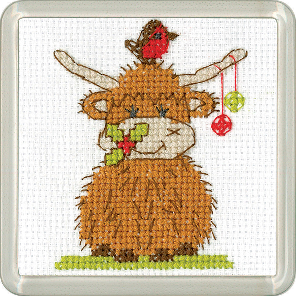 Highland Baubles cross stitch coaster kit - CDBA1835