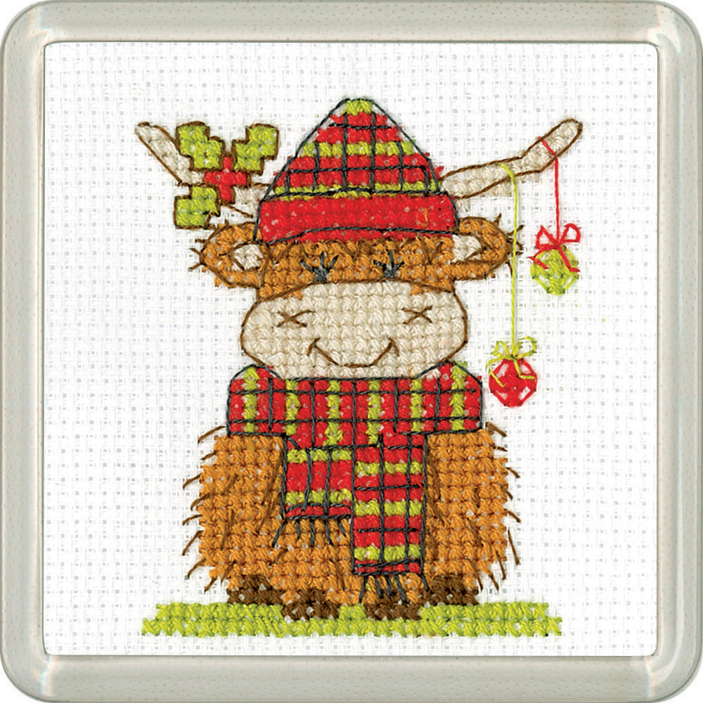 Highland Tartan cross stitch coaster kit - CDTA1840