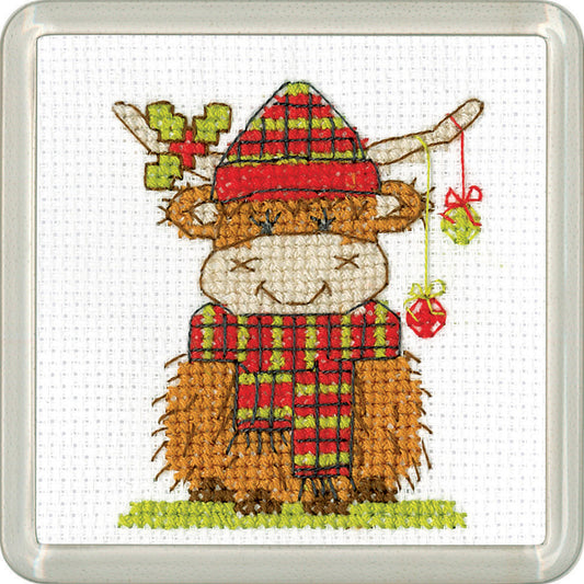 Highland Tartan cross stitch coaster kit - CDTA1840