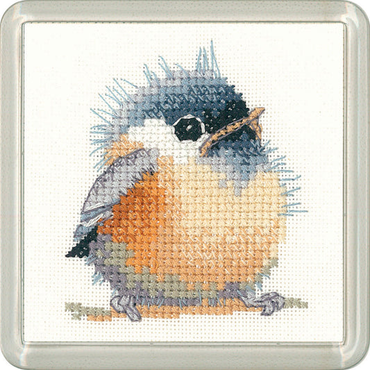 Little Friends Chickadee Coaster cross stitch kit - CFCD1190