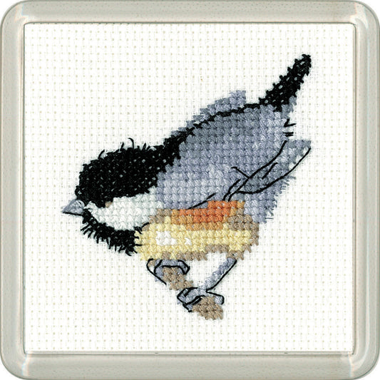 Little Friends Coal Tit Coaster cross stitch kit - CFCT1914