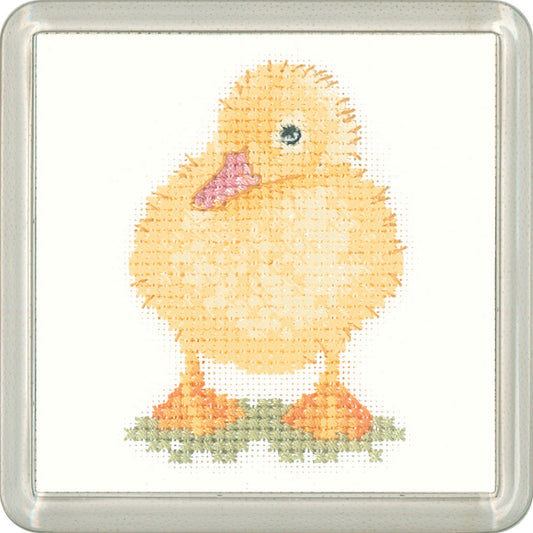 Little Friends Duckling Coaster cross stitch kit - CFDK1218