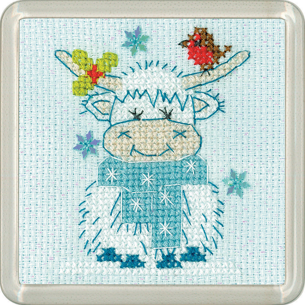 Highland Scarf frosted cross stitch coaster kit - CFDSC1861