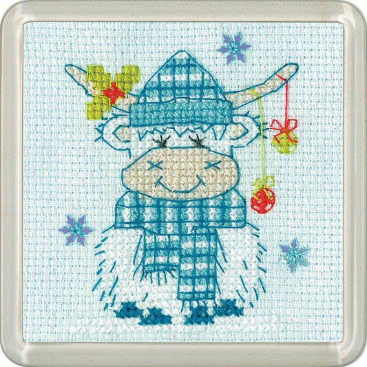 Highland Tartan frosted cross stitch coaster kit - CFDTA1862