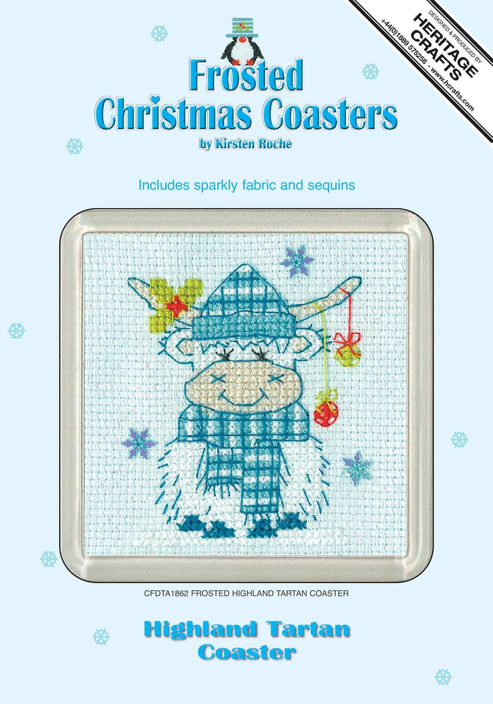 Highland Tartan frosted cross stitch coaster kit - CFDTA1862