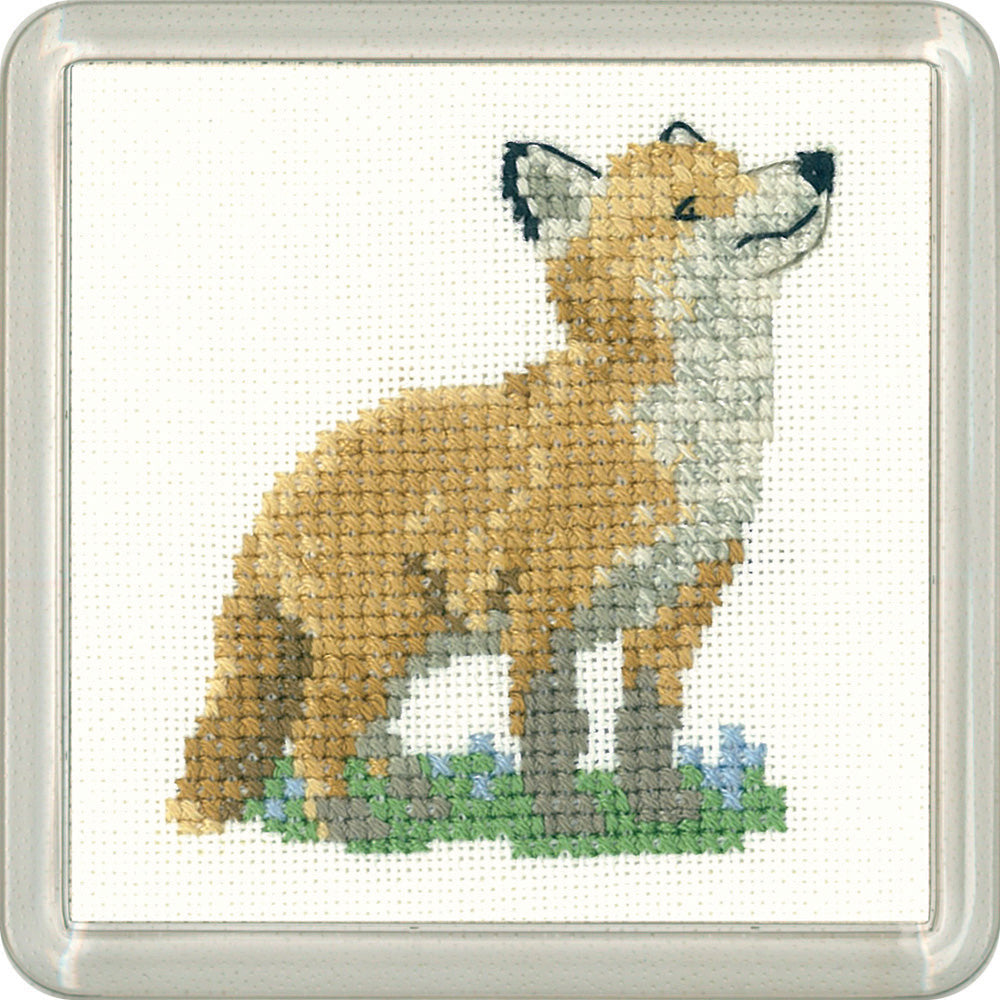 Little Friends Fox Cub Coaster cross stitch kit - CFCC1173