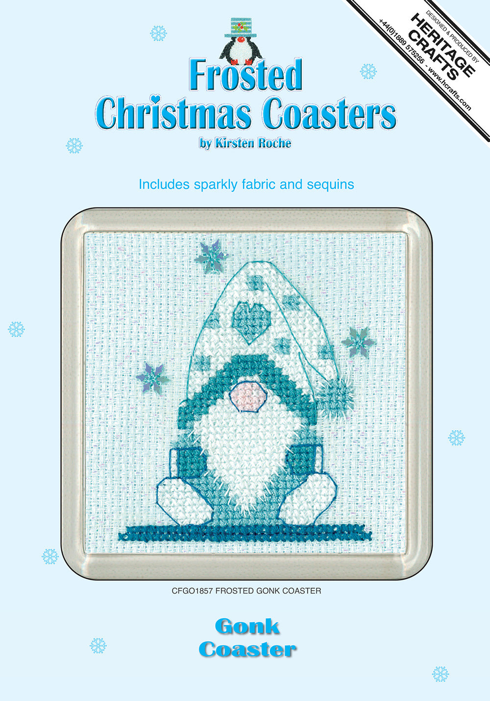 Gonk frosted cross stitch coaster kit - CFGO1857