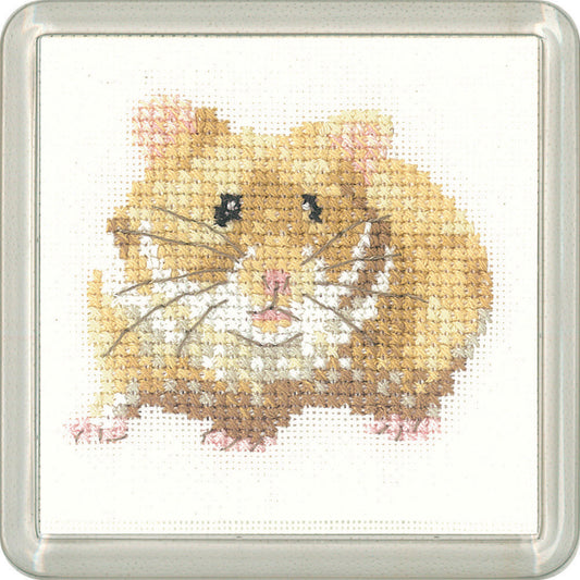 Little Friends Hamster Coaster cross stitch kit - CFHS1261