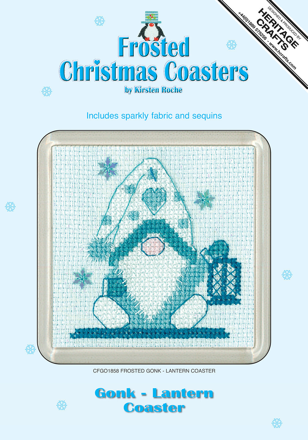 Gonk Lantern frosted cross stitch coaster kit - CFLT1858