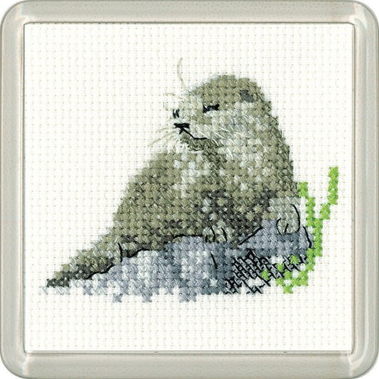 Little Friends Otter Coaster cross stitch kit - CFOT1706