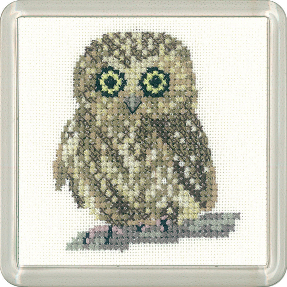 Little Friends Owl Coaster cross stitch kit - CFOW1193