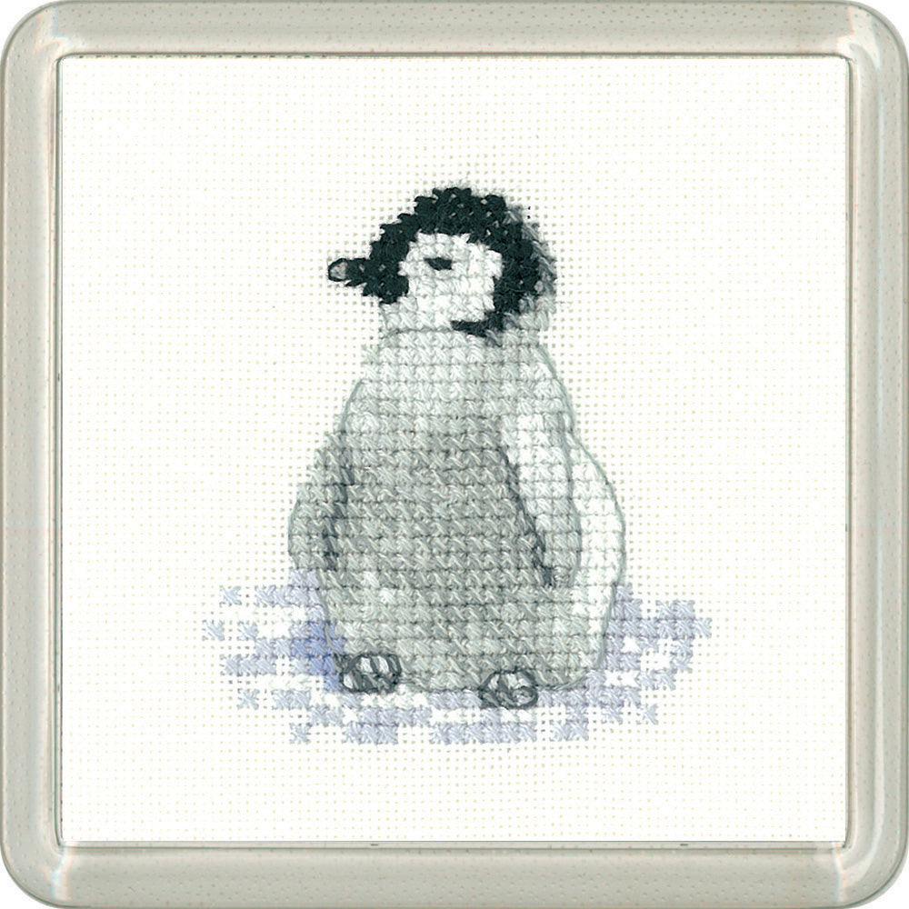 Little Friends Penguin Coaster cross stitch kit - CFPE1393