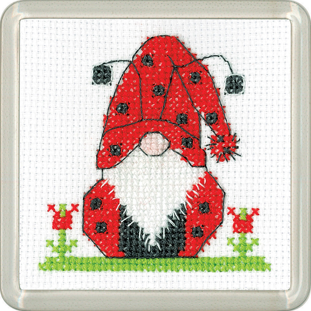 Gonk Ladybird cross stitch coaster kit - COLB1874