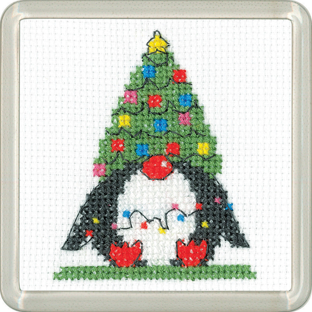 Penguin Tree cross stitch coaster kit - CPTR1872