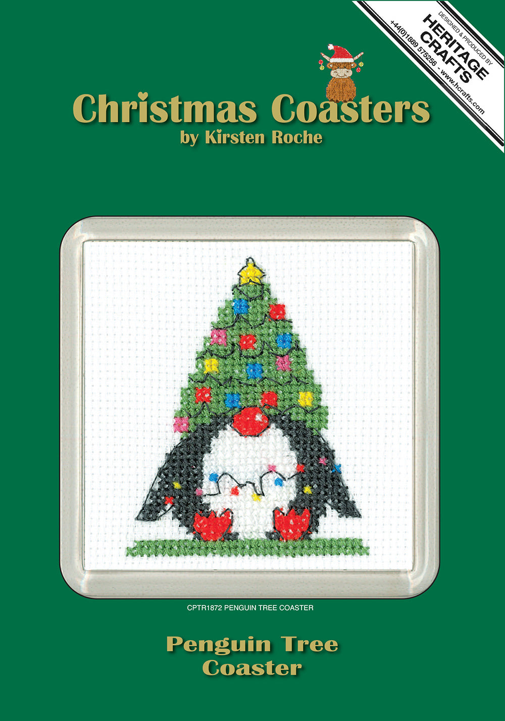 Penguin Tree cross stitch coaster kit - CPTR1872