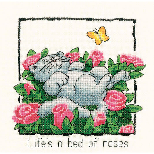 Life's A Bed Of Roses cross stitch chart pack - CRBR912C