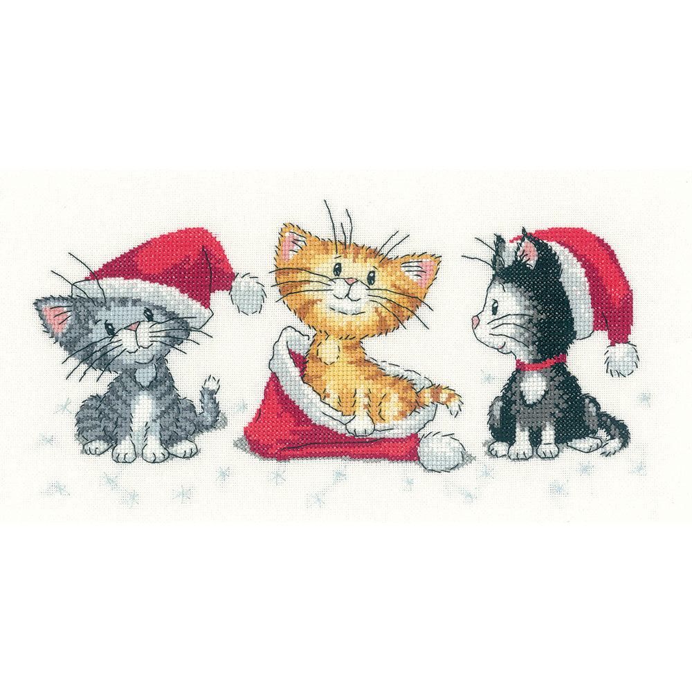 Christmas Kittens cross stitch kit - CRCK1156