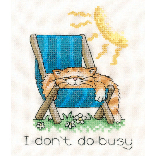 I Don't do Busy cross stitch kit - CRDB1140