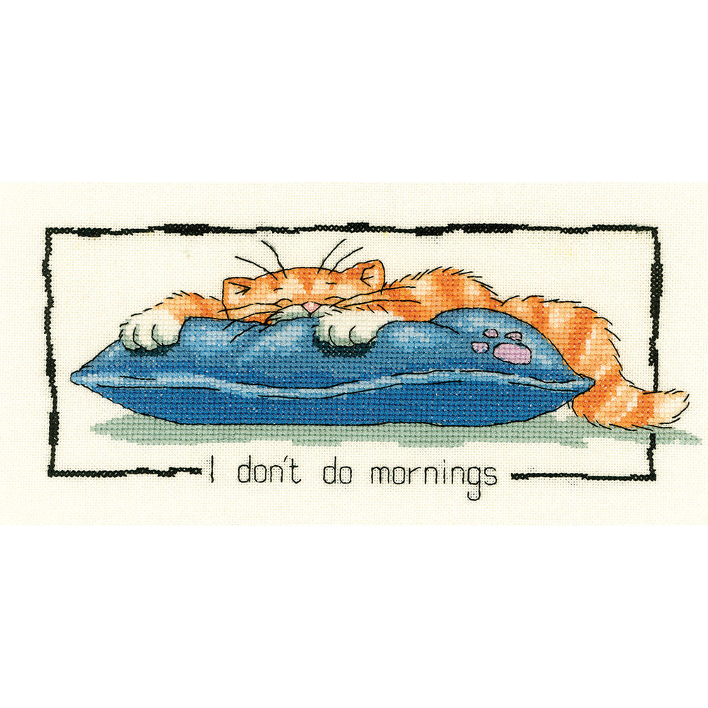 I Don't Do Mornings cross stitch kit - CRDM909