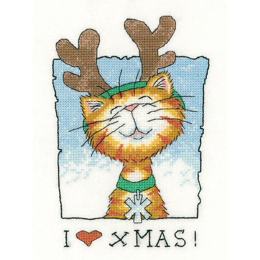 I Love Christmas cross stitch chart pack - CRLC1275C