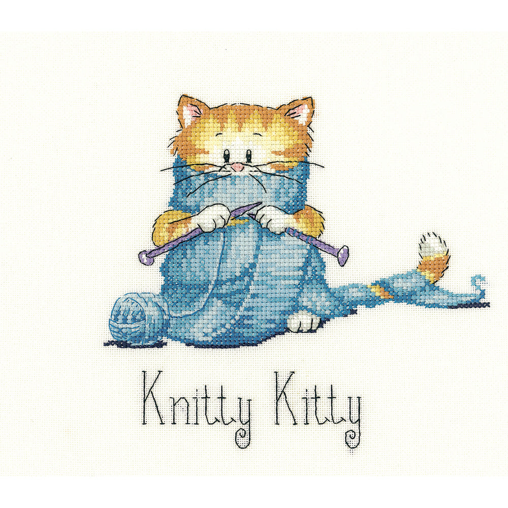 Knitty Kitty cross stitch chart pack - CRNK1056C